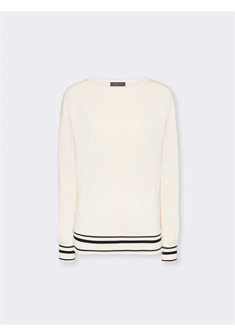 Elena mir? jumper with striped edges ELENA MIRO' | Curvy sweaters | M453Z000578NA2