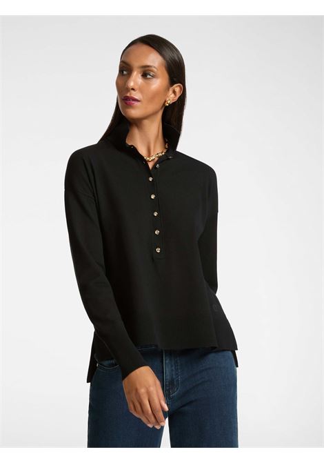 Maglia elena mirò con colletto e bottoni ELENA MIRO' | Polo curvy | M455Z000585N33