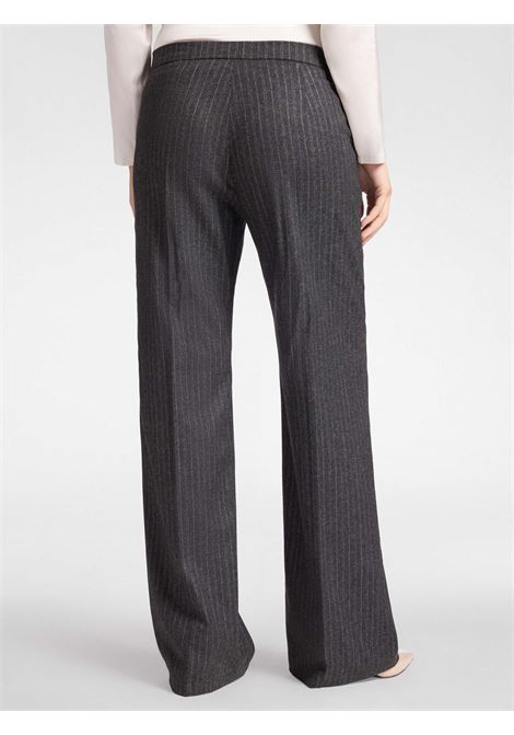 Elena mir? trousers in pinstriped flannel ELENA MIRO' | Curvy trousers | P165P500427N01