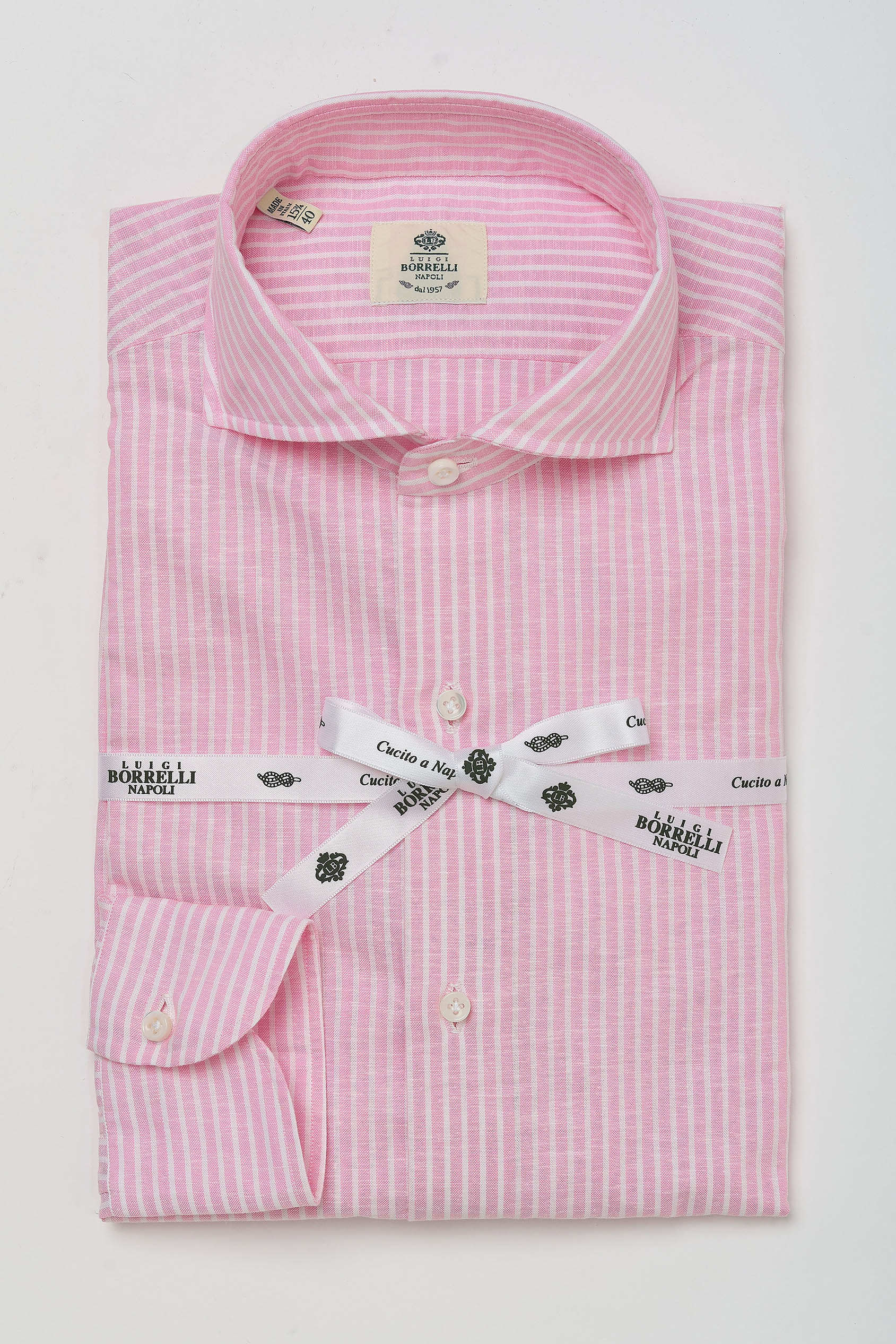 美品 ″LUIGI BORRELLI napoli″ ルイジボレッリ レジメンタル ネクタイ 806083 美品 Luigi Borrelli ルイジボレッリ イタリア製 長袖 チンストラップ