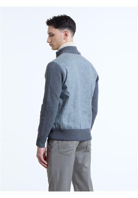 MAGLIA BOMBER-ZIP MISTO LANA - GRIGIO LUIGI BORRELLI - NAPOLI | 07KN937-CCK9022- 01