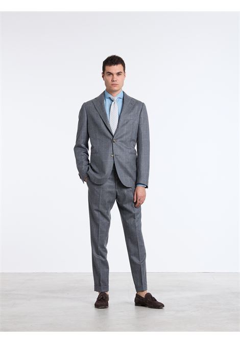 ABITO MONOPETTO LANA A QUADRI - GRIGIO LUIGI BORRELLI - NAPOLI | A27922- 04