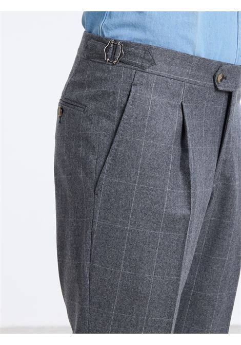 ABITO MONOPETTO LANA A QUADRI - GRIGIO LUIGI BORRELLI - NAPOLI | A27922- 04