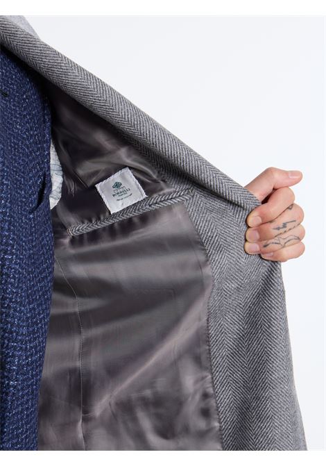 CAPPOTTO MONOPETTO SPIGATO LANA/CASHMERE - GRIGIO LUIGI BORRELLI - NAPOLI | C26915-TO- 01