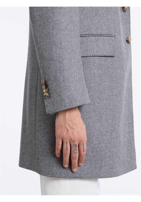 CAPPOTTO MONOPETTO SPIGATO LANA/CASHMERE - GRIGIO LUIGI BORRELLI - NAPOLI | C26915-TO- 01