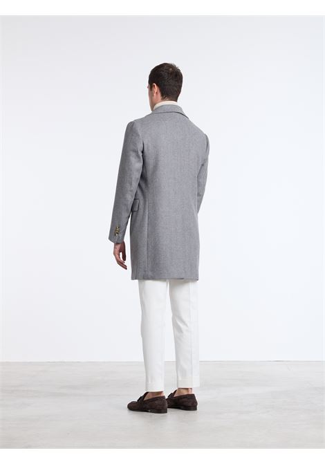 CAPPOTTO MONOPETTO SPIGATO LANA/CASHMERE - GRIGIO LUIGI BORRELLI - NAPOLI | C26915-TO- 01