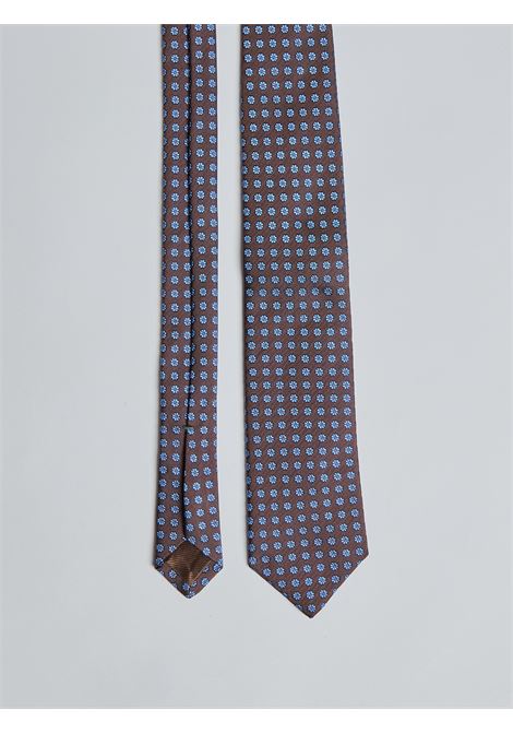 CRAVATTA SARTORIALE - MARRONE/AZZURRO LUIGI BORRELLI - NAPOLI | CR459042- 02