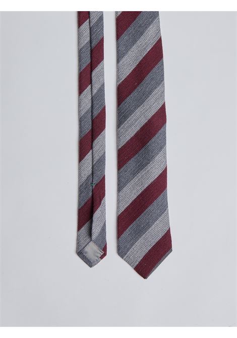 CRAVATTA SARTORIALE - ROSSO/GRIGIO LUIGI BORRELLI - NAPOLI | CR479075- 01