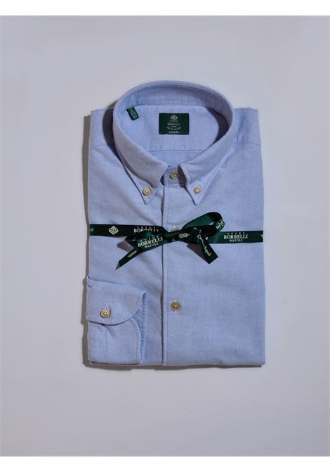 SOLID COLOR BUTTON DOWN SHIRT - LIGHT BLUE LUIGI BORRELLI - NAPOLI | LT10763- 06