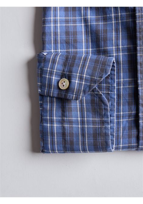 CAMICIA OXFORD QUADRI - BLU LUIGI BORRELLI - NAPOLI | LT10936- 02