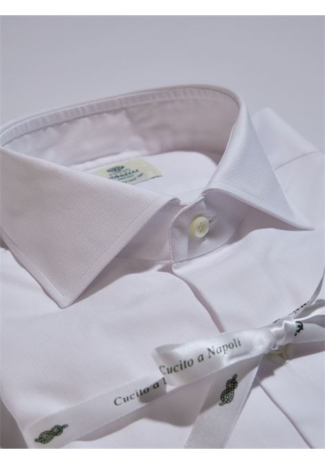 CAMICIA OXFORD TINTA UNITA - BIANCO LUIGI BORRELLI - NAPOLI | PS10001- 6 FABIO
