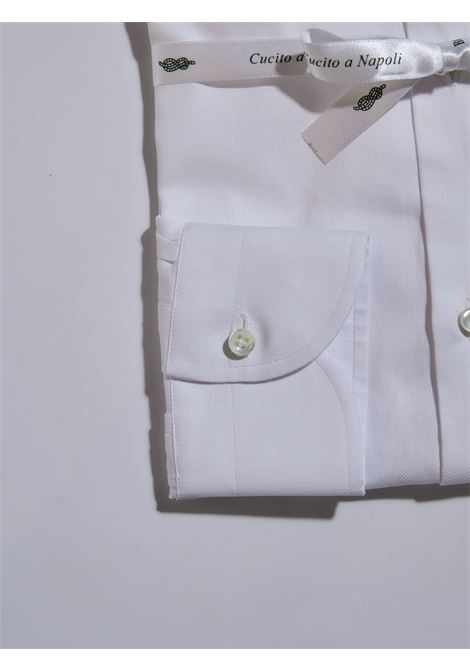 CAMICIA OXFORD TINTA UNITA - BIANCO LUIGI BORRELLI - NAPOLI | PS10001- 6 FABIO
