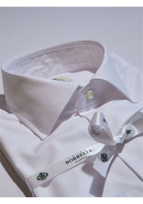 CAMICIA OXFORD TINTA UNITA - BIANCO LUIGI BORRELLI - NAPOLI | PS10001- 6 LUCIANO