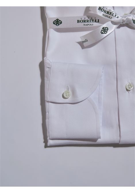 CAMICIA OXFORD TINTA UNITA - BIANCO LUIGI BORRELLI - NAPOLI | PS10001- 6 NA35