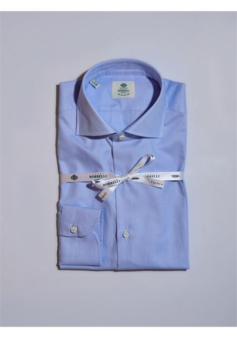 CAMICIA OXFORD TINTA UNITA - AZZURRO CHIARO LUIGI BORRELLI - NAPOLI | PS10001- 7 ACHILLE