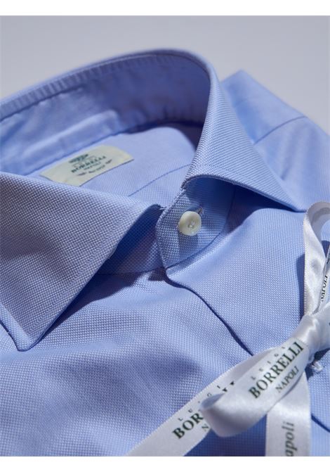 CAMICIA OXFORD TINTA UNITA - AZZURRO CHIARO LUIGI BORRELLI - NAPOLI | PS10001- 7 ACHILLE