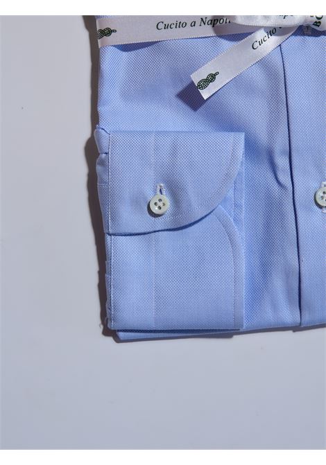 CAMICIA OXFORD TINTA UNITA - AZZURRO CHIARO LUIGI BORRELLI - NAPOLI | PS10001- 7 LUCIANO