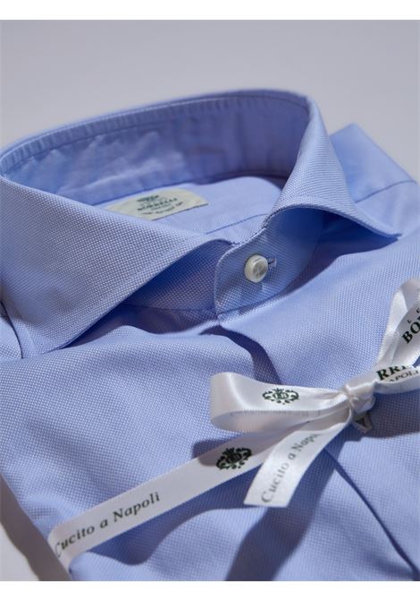 CAMICIA OXFORD TINTA UNITA - AZZURRO CHIARO LUIGI BORRELLI - NAPOLI | PS10001- 7 NA35