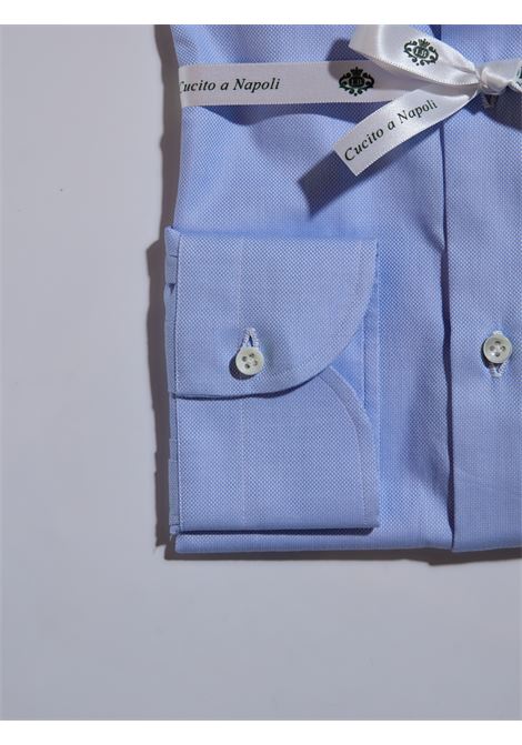 CAMICIA OXFORD TINTA UNITA - AZZURRO CHIARO LUIGI BORRELLI - NAPOLI | PS10001- 7 NA35