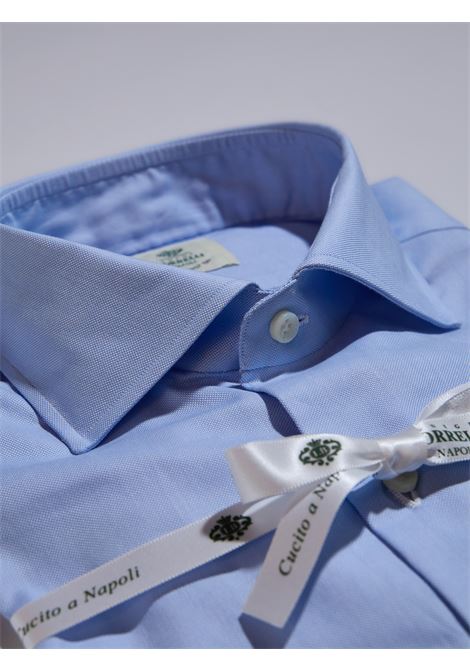 SOLID COLOR OXFORD SHIRT - MEDIUM BLUE LUIGI BORRELLI - NAPOLI | PS10002- 3