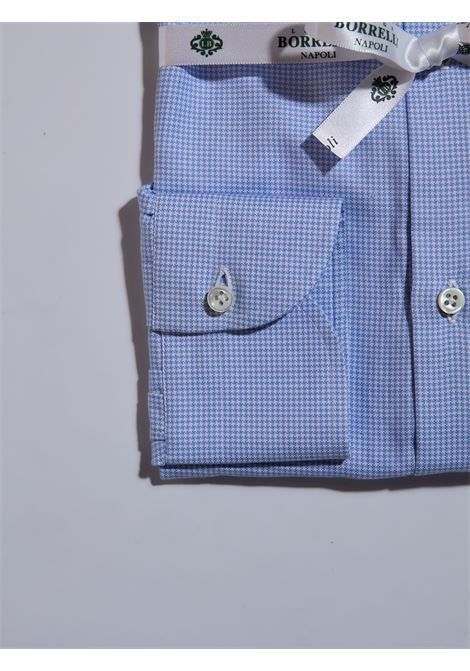 PIED DE POULE OXFORD SHIRT - MEDIUM BLUE LUIGI BORRELLI - NAPOLI | PS10002- 5