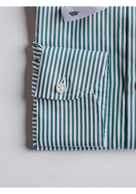 CAMICIA SAKELLARIDIS RIGHE - VERDE LUIGI BORRELLI - NAPOLI | PS12150- 10
