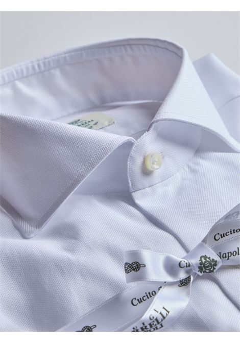 CAMICIA DOBBY - BIANCO LUIGI BORRELLI - NAPOLI | PS30060- 1