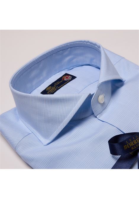 ROYAL COLLECTION PRINCE OF WALES TWILL SHIRT - LIGHT BLUE LUIGI BORRELLI - NAPOLI | PS60091- 1