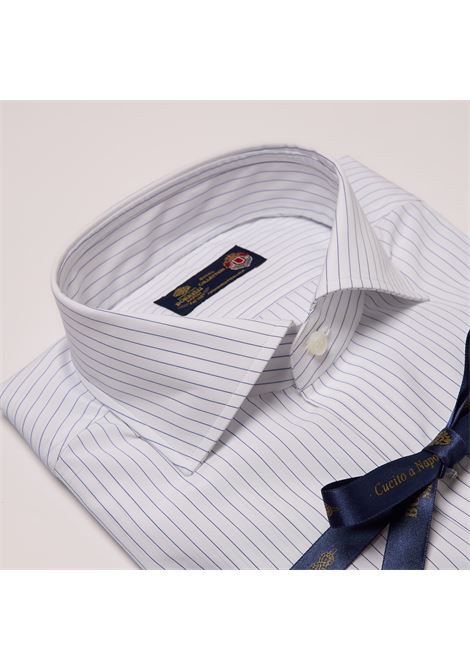 CAMICIA POPELINE RIGHE ROYAL COLLECTION - AZZURRO LUIGI BORRELLI - NAPOLI | PS70104- 12