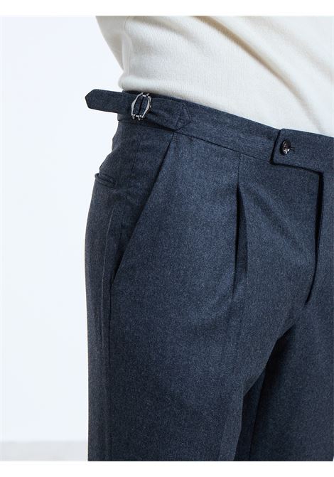 PANTALONE CLASSICO CON FIBBIE LANA - GRIGIO SCURO LUIGI BORRELLI - NAPOLI | PTFB-CCK27923- 03