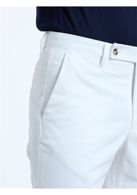 PANTALONE CLASSICO NO PENCES COTONE - BIANCO LUIGI BORRELLI - NAPOLI | PTSP-CCK9004- 01