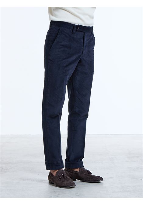 PANTALONE CLASSICO A COSTINE NO PENCES - BLU LUIGI BORRELLI - NAPOLI | PTSP-CCK9024- 06