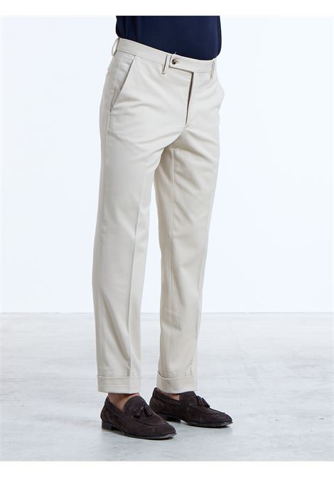 PANTALONE CLASSICO NO PENCES COTONE - BIANCO LUIGI BORRELLI - NAPOLI | PTSP-CCK9025- 01