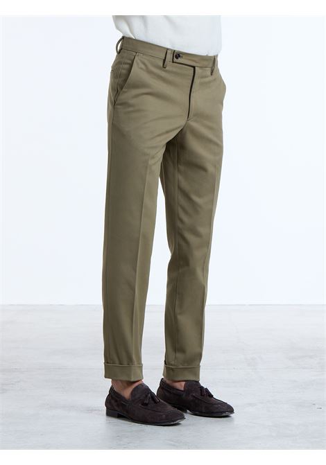 PANTALONE CLASSICO NO PENCES COTONE - VERDE LUIGI BORRELLI - NAPOLI | PTSP-CCK9025- 05
