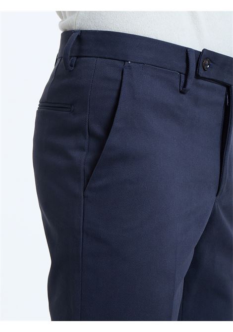 PANTALONE CLASSICO NO PENCES COTONE - BLU SCURO LUIGI BORRELLI - NAPOLI | PTSP-CCK9025- 08