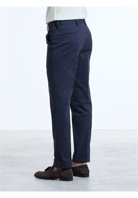 PANTALONE CLASSICO NO PENCES COTONE - BLU SCURO LUIGI BORRELLI - NAPOLI | PTSP-CCK9025- 08