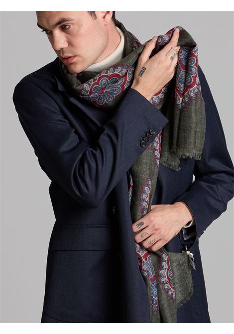 PURE CASHMERE SCARF - GREEN LUIGI BORRELLI - NAPOLI | SC903- 3