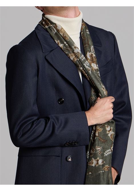 PURE CASHMERE SCARF - GREEN LUIGI BORRELLI - NAPOLI | SC904- 2