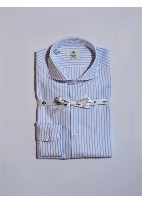 STRIPED COTTON SHIRT - LIGHT BLUE LUIGI BORRELLI - NAPOLI | SR00EC- SM133