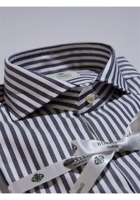 STRIPED TWILL SHIRT - BLUE LUIGI BORRELLI - NAPOLI | SR1911- 02