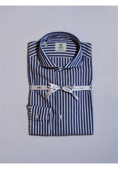 STRIPED COTTON SHIRT - BLUE LUIGI BORRELLI - NAPOLI | SR441068- 01