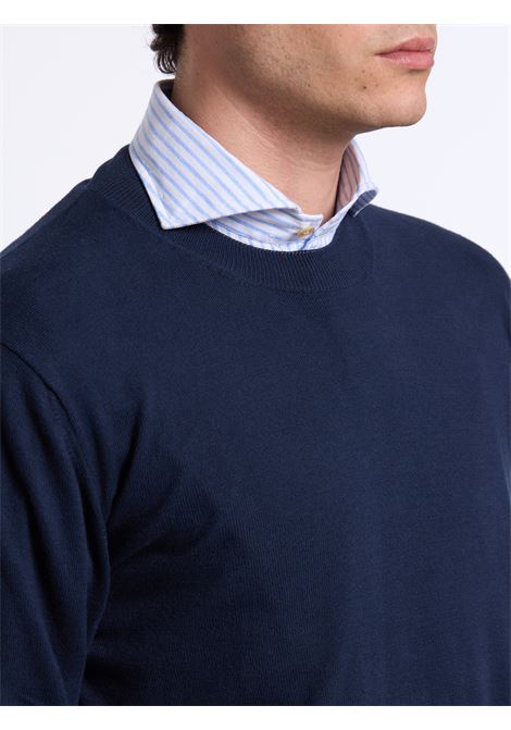 COTTON CREWNECK - BLUE LUIGI BORRELLI - NAPOLI | 12KN1001-CCK10014- 11