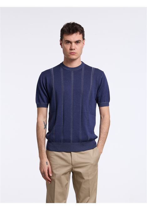 COSTA VANISE COTTON BLEND SWEATER - BLUE LUIGI BORRELLI - NAPOLI | 14KN1031-CCK10016- 03