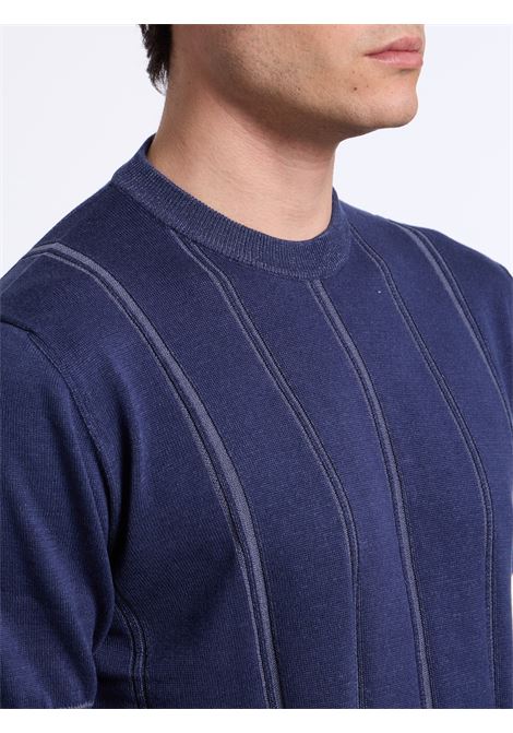COSTA VANISE COTTON BLEND SWEATER - BLUE LUIGI BORRELLI - NAPOLI | 14KN1031-CCK10016- 03