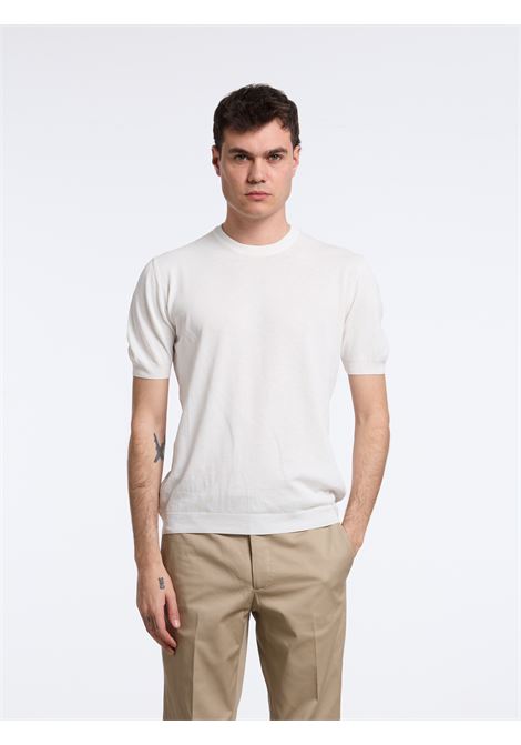 SHORT-SLEEVE COTTON SWEATER - WHITE LUIGI BORRELLI - NAPOLI | 16KN1012-CCK10013- 01