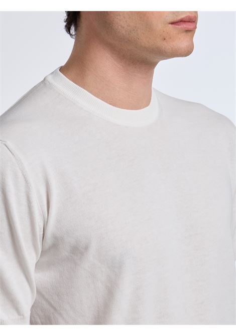 SHORT-SLEEVE COTTON SWEATER - WHITE LUIGI BORRELLI - NAPOLI | 16KN1012-CCK10013- 01