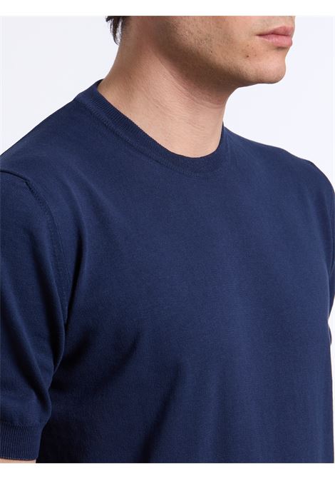 SHORT-SLEEVE COTTON SWEATER - BLUE LUIGI BORRELLI - NAPOLI | 16KN1012-CCK10013- 11