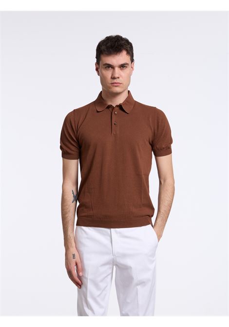 SHORT-SLEEVE BUTTON POLO - BROWN LUIGI BORRELLI - NAPOLI | 16KN1013-CCK10013- 06