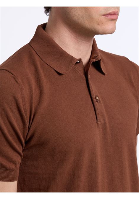 SHORT-SLEEVE BUTTON POLO - BROWN LUIGI BORRELLI - NAPOLI | 16KN1013-CCK10013- 06