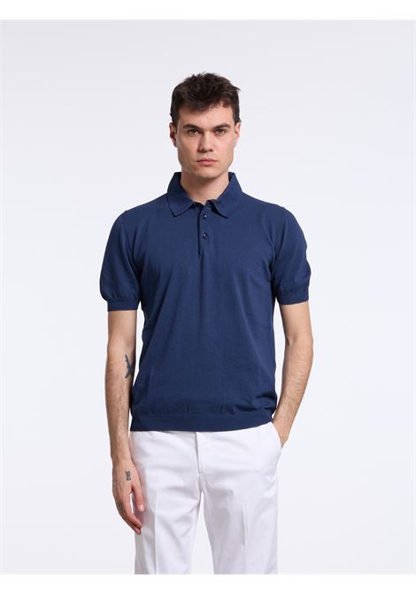 SHORT-SLEEVE BUTTON POLO - BLUE LUIGI BORRELLI - NAPOLI | 16KN1013-CCK10013- 11